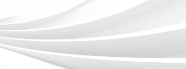 Beyaz Daire Binası. Modern Geometrik Duvar Kağıdı. Gelecekçi Teknoloji Tasarımı. 3d Hazırlama