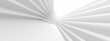 Modern Mimarlık Konsepti. Geometrik Teknoloji Şablonu. 3B Görüntü