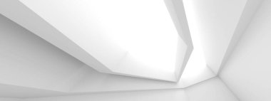 Şık iç mekan konsepti. Hipnotik iş şablonu. 3B Görüntü