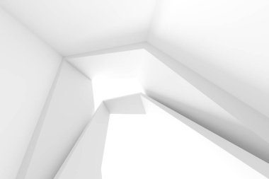 Asgari Mimari Duvar Kağıdı. Dijital İş Şablonu. 3B Hazırlama