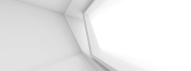 Fütürist İçişleri. Geometrik İş Şablonu. 3B Görüntü
