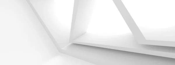 白色建筑墙纸 艺术企业模板 3D说明 — 图库照片