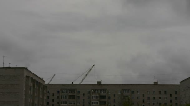 Construction crane working — Stock Video