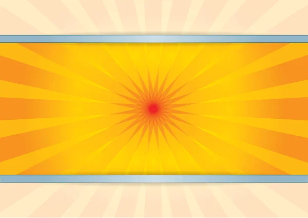 Artistic orange sun template — Stock Vector