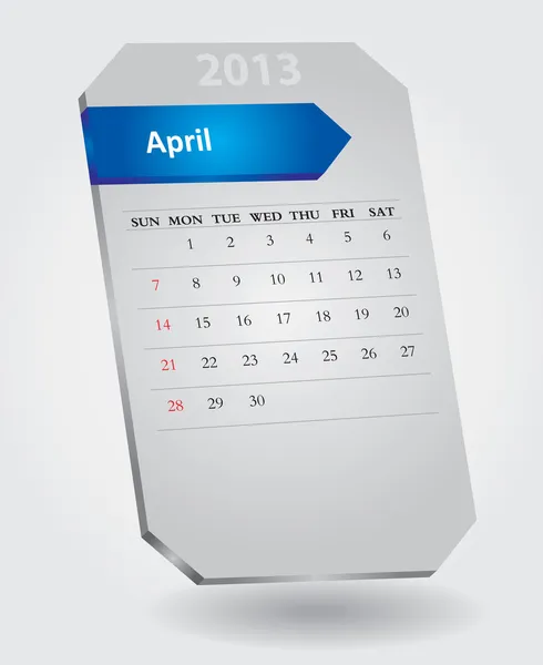 Månedlig kalender – Stock-vektor