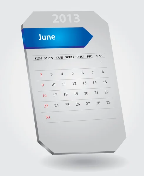 Calendrier mensuel — Image vectorielle