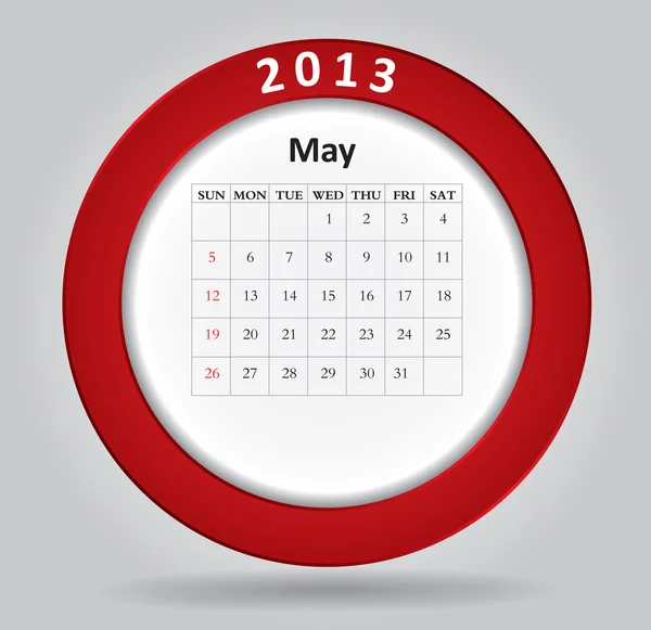 Moderní měsíční kalendář — Stockový vektor