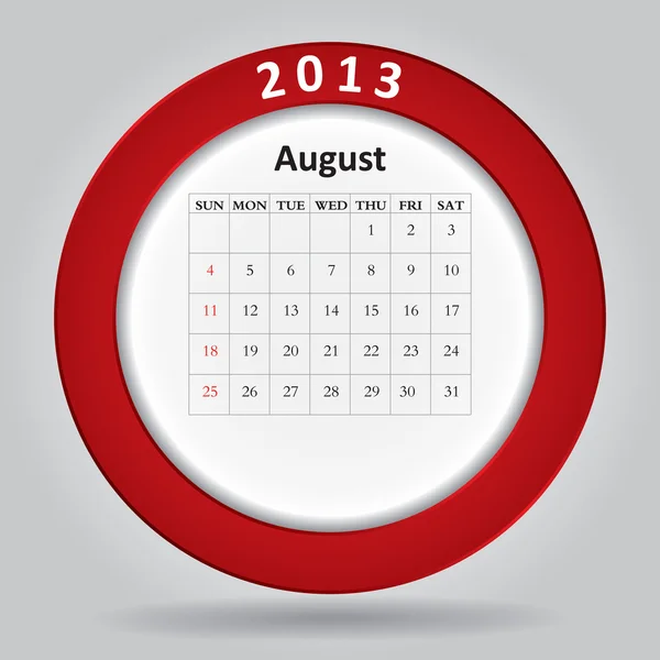 Calendario mensile moderno — Vettoriale Stock