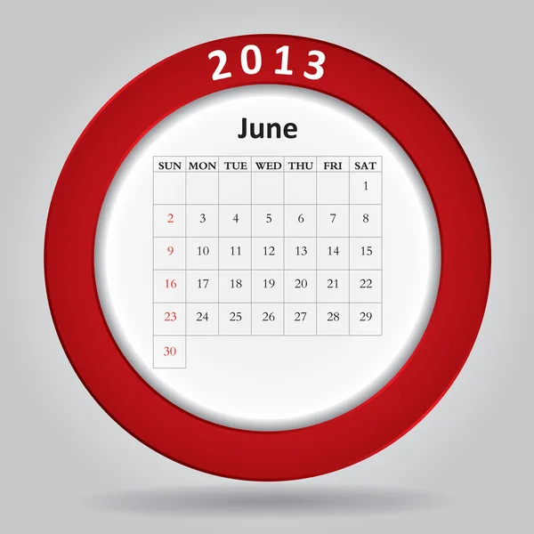 Calendario mensual moderno — Vector de stock