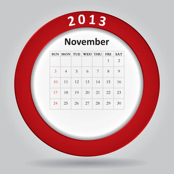 Moderne maandkalender — Stockvector