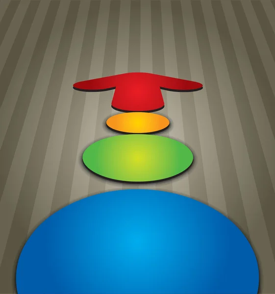 Flèches de couleur — Image vectorielle