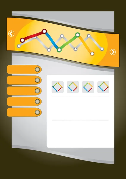 Mall för webbplats — Stock vektor