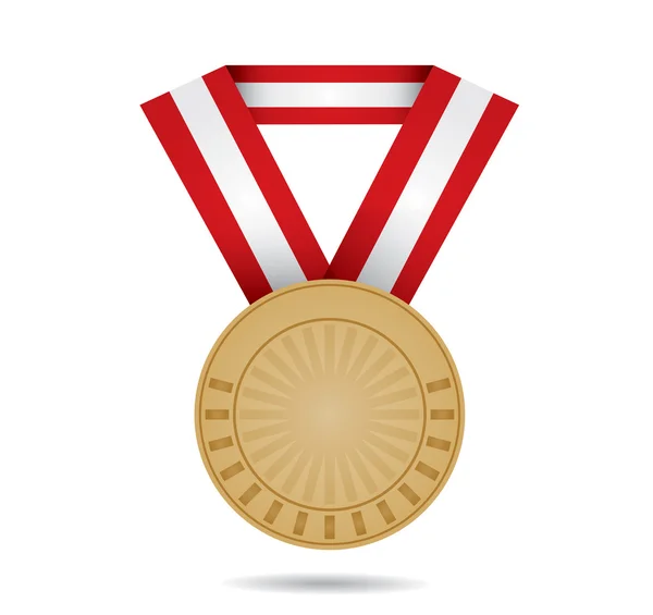 Bronze sport medal — Stock Vector