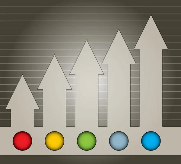 Grafiek van ontwikkeling — Stockvector