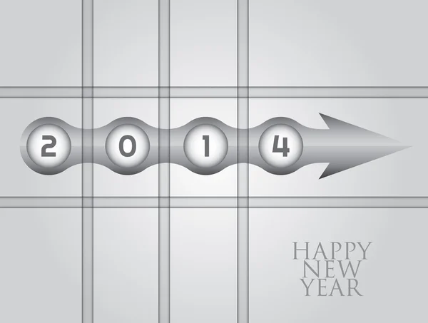 2014 - Feliz Año Nuevo — Vector de stock