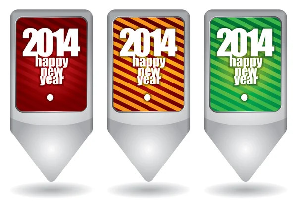 2014 - Feliz Año Nuevo — Vector de stock