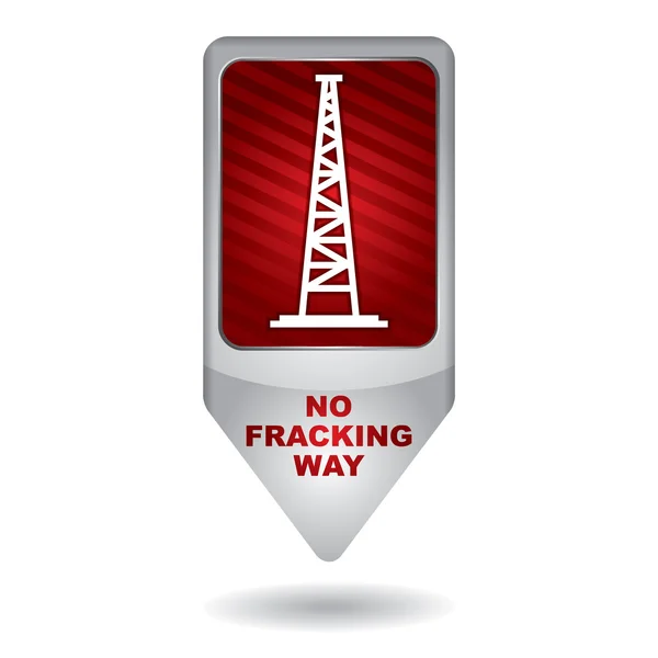 Etiqueta de gás de xisto - anti-fracking — Vetor de Stock