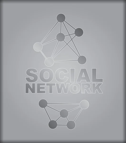 Sociala nätverk - abstrakt illustration — Stock vektor