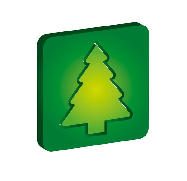 Ecology concept - pine tree icon — Stock Vector