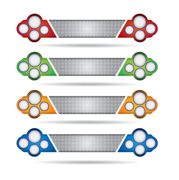 Ensemble d'en-tête ou de bannière de site Web — Image vectorielle