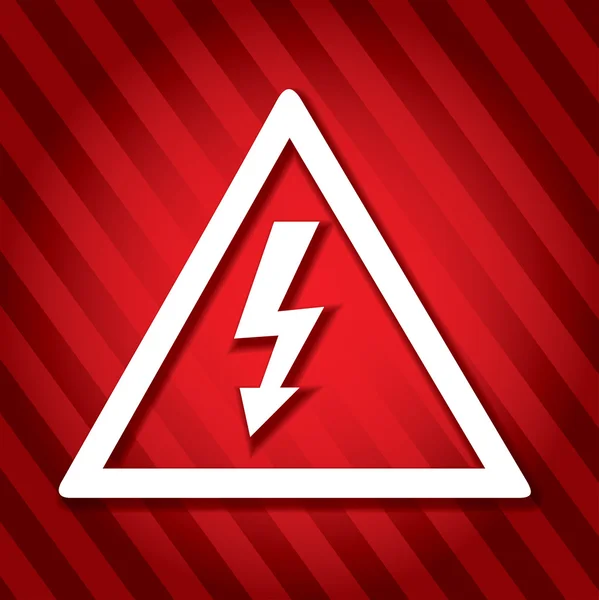 Panneau de danger électricité — Image vectorielle