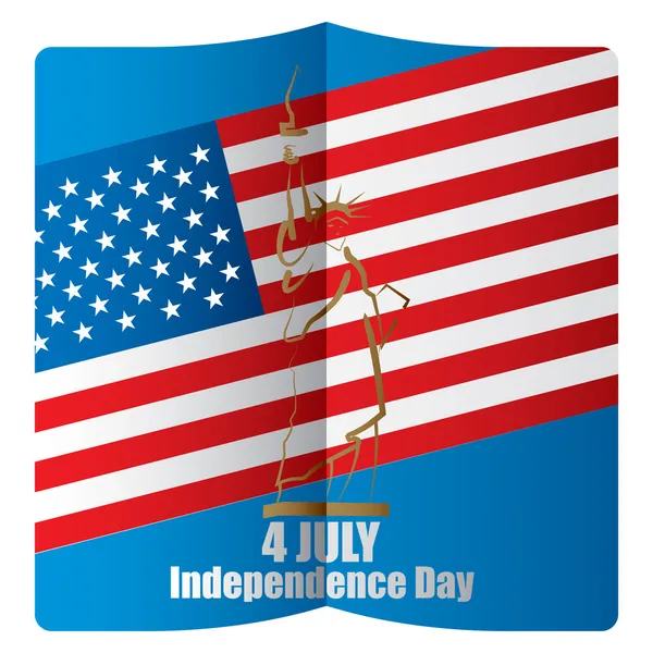 4 de julio Día de la Independencia Americana — Vector de stock