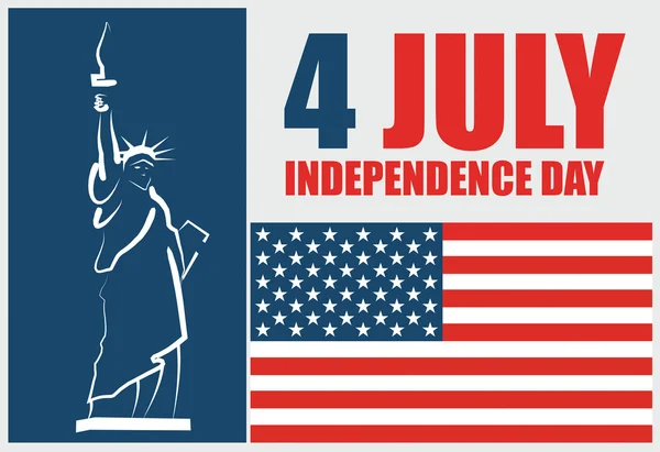 4 de julio Día de la Independencia Americana — Vector de stock