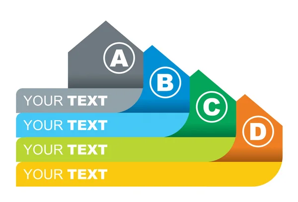 Diseño infográfico con cintas y cuadernos — Vector de stock