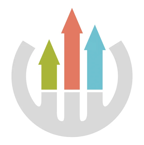 Diagram över utvecklingen — Stock vektor