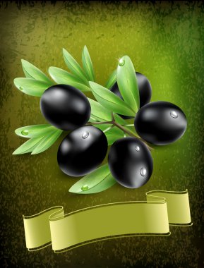 vektör arka plan siyah zeytin ve kurdele ile