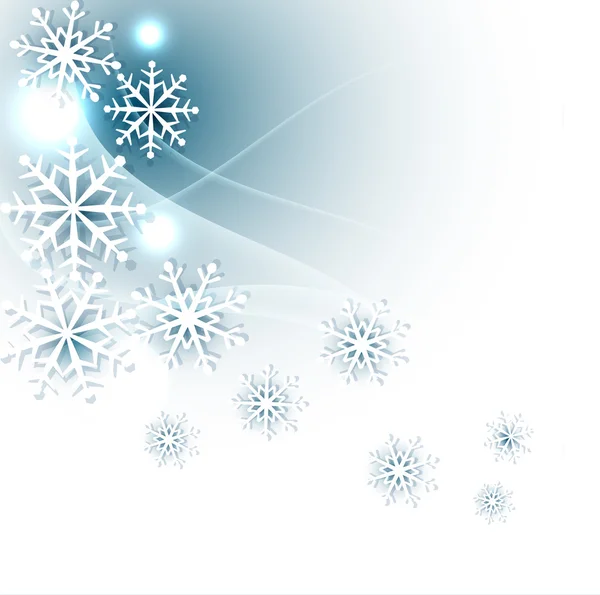 Vector navidad fondo con copos de nieve — Vector de stock