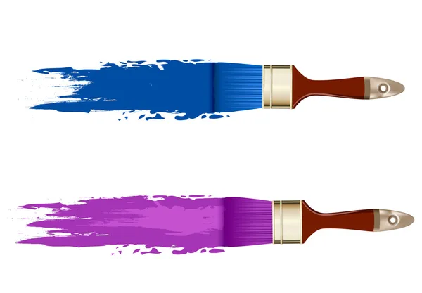 Vektörler kümesi, fırça ile banner boyar. metin için yer