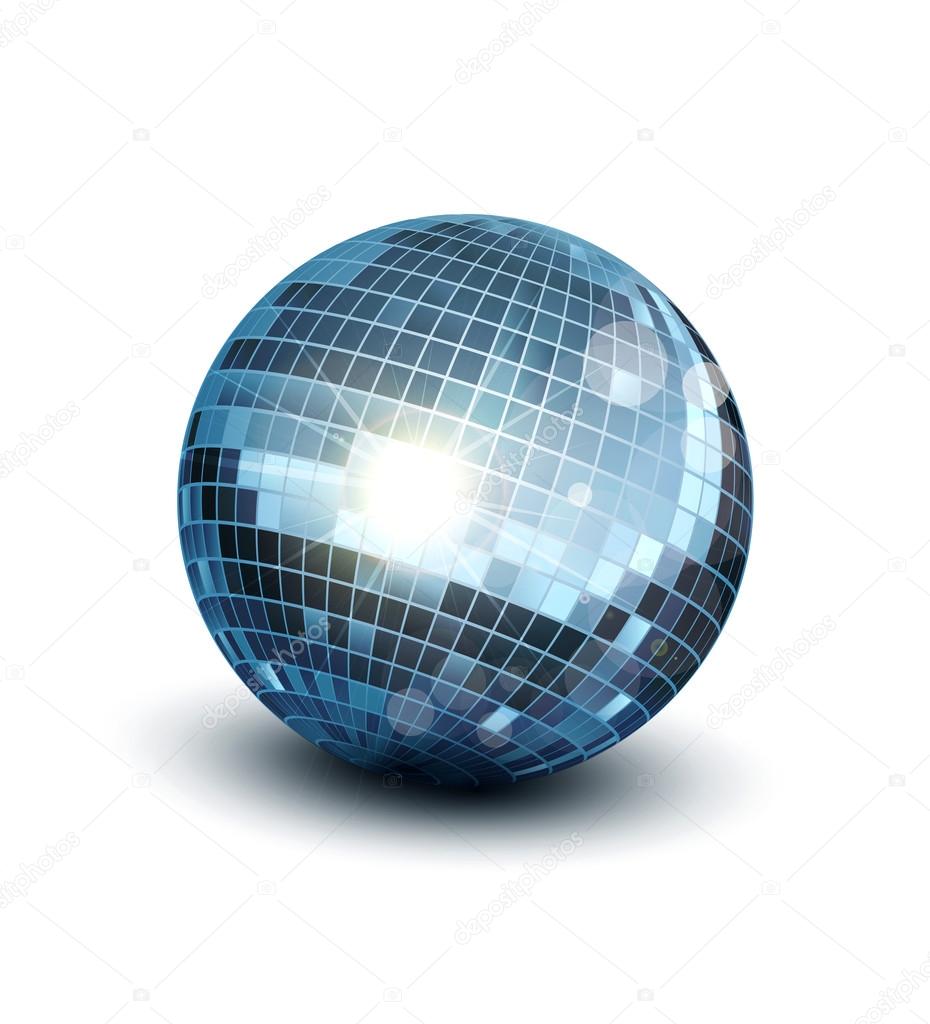Vector disco ball on a white background