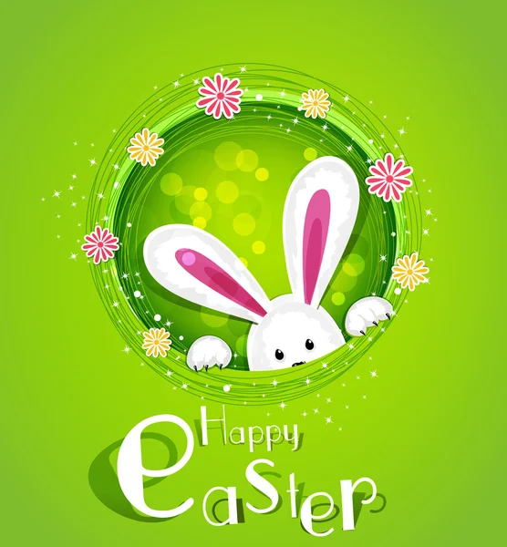 vektör easter bunny bir delikten dışarı bakmak.