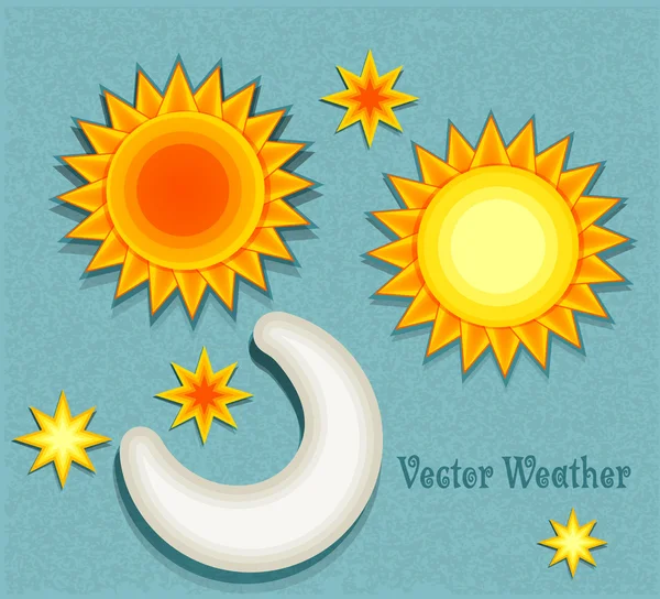 Sada vektorových prvků pro předpověď počasí — Stockový vektor