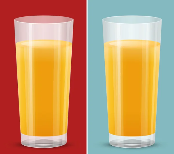 Ένα ποτήρι χυμό πορτοκάλι. — Διανυσματικό Αρχείο