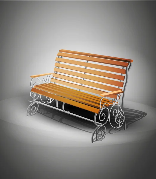 Vector Houten bench — Stockvector