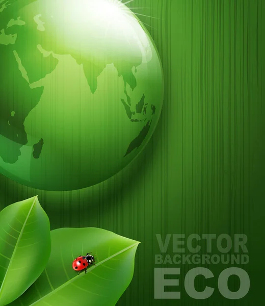 Green background on environmental issues — Stock Vector