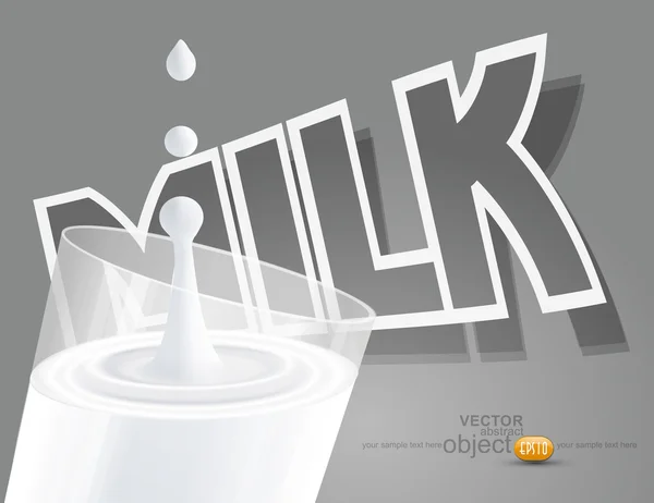 Verre vecteur de lait — Image vectorielle