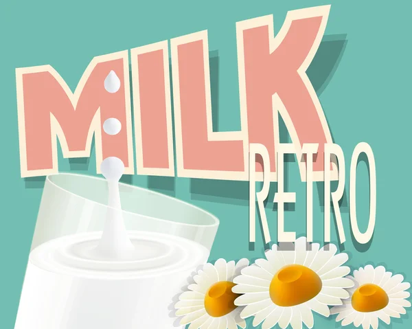 Vidro vetorial de leite —  Vetores de Stock