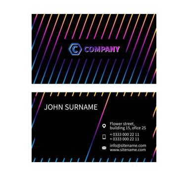 Soyut modern tasarımı olan bir kartvizit..