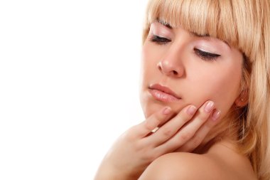 güzel beyaz izole kadın