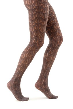 Bacakları uzun tayt üzerine beyaz izole kadın