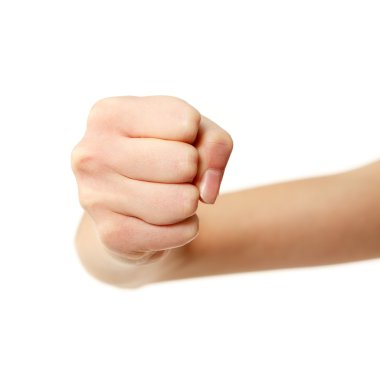 beyaz izole el eller yumruk