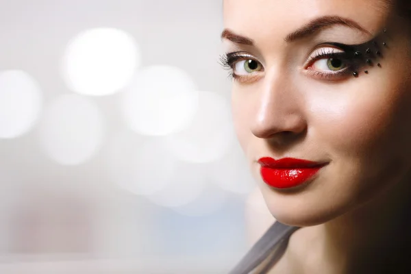 Vrouw mooie make-up — Stockfoto