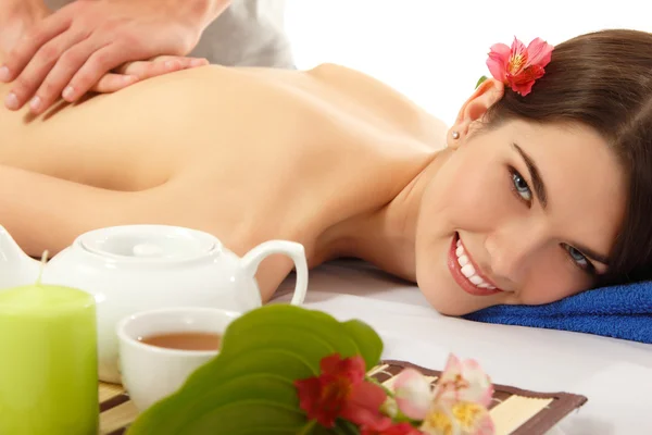 Massage woman young beautiful — Stock Photo, Image