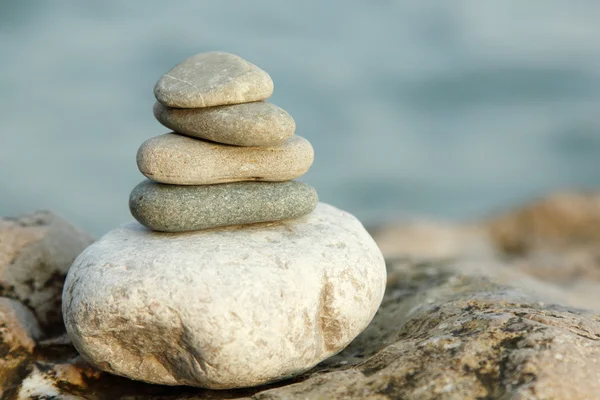 Balanced stones overnature background — Stock Photo, Image