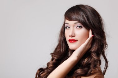 genç kız güzel saç neşeli zevk