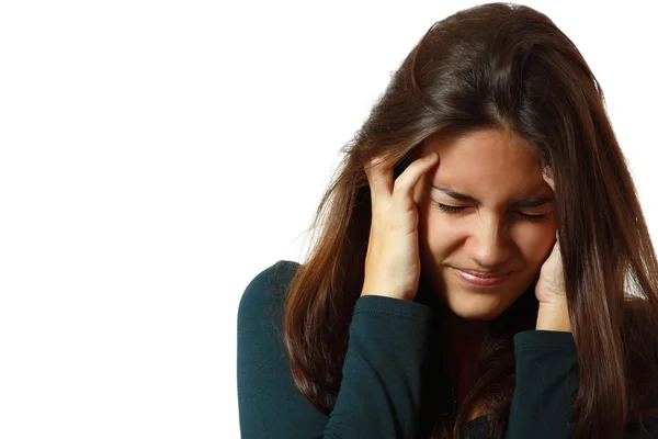 Depresión adolescente chica lloró solo — Foto de Stock