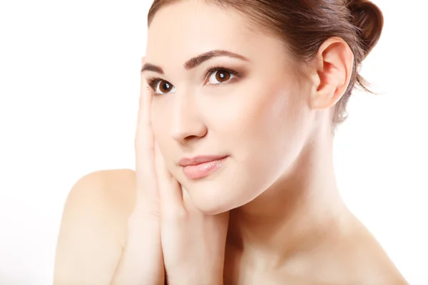 Portrait of young beautiful woman — Stock Photo, Image